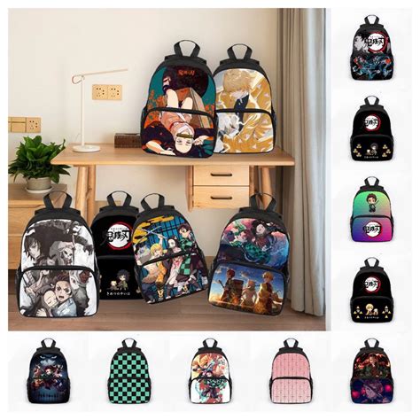 Anime Demon Slayer Backpack Students Travel Bags Bookbag Shoulderbag ...