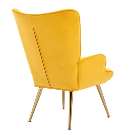 Modern Wide Tufted Velvet Wingback Chair