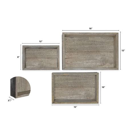 Ekena Millwork Gray Wood Framed 12-in H x 18-in W Country Wood Hand ...