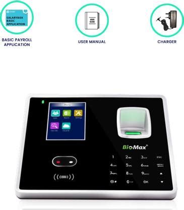 SalaryBox BIOMAX SB BM260W PRO Biometric Device For Employees,Punch In ...