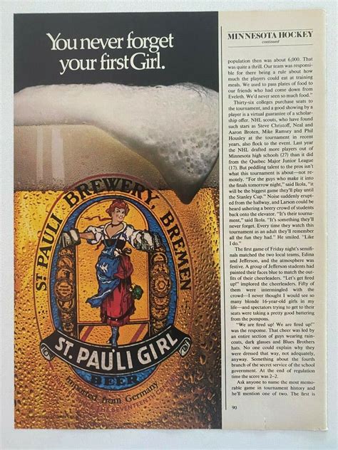 St. Pauli Girl Beer Bremen Imported From Germany Vintage 1983 Print Ad ...