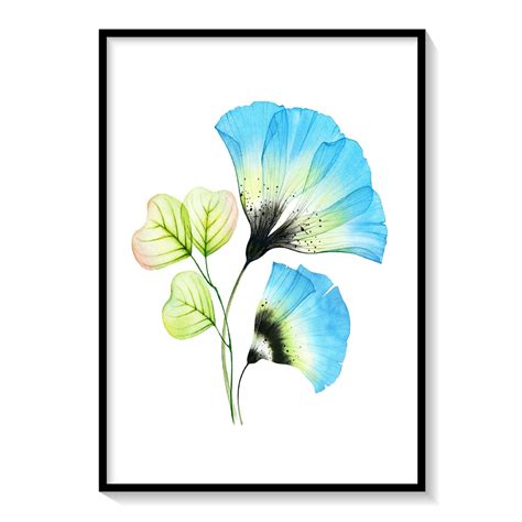 X-ray Floral Art Blue: Buy Flower Paintings & Botanical Art Online ...