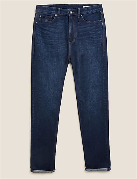 Buy Tapered Fit Vintage Wash Stretch Jeans at Marks & Spencer