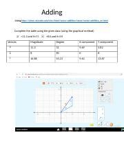 Vector Addition: Using Graphical Method to Add Vectors and | Course Hero