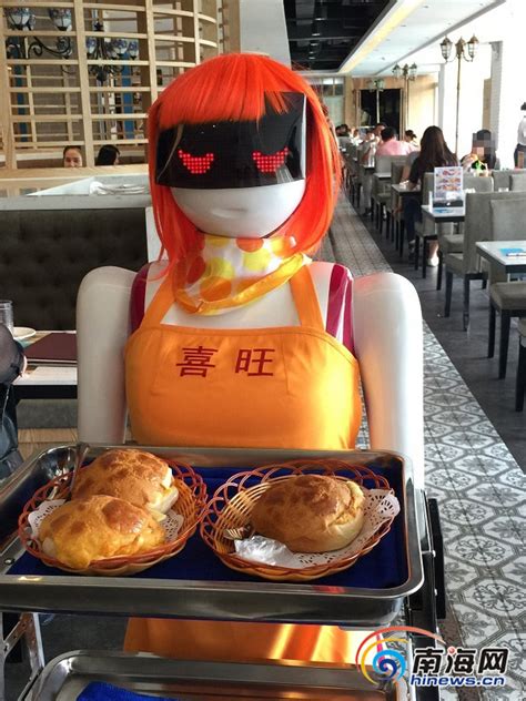 海口一餐厅启用机器人服务员 会说话能传菜[组图]-新闻中心-南海网