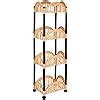 Cane Crafts 4 Tier Bamboo Wooden Shelf Shoe Racks Slipper Stand Chappal ...