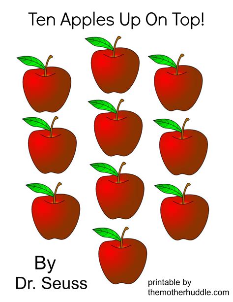 Dr. Seuss March Series – Ten Apples Up On Top (Free Printable) | Apple ...
