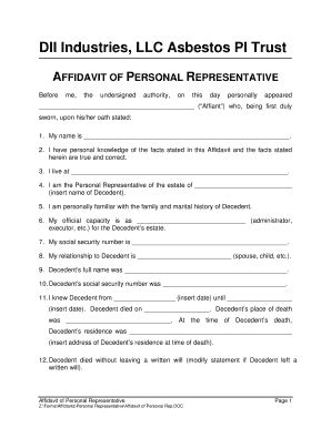 Fillable Online diiasbestostrust DII Industries, LLC Asbestos PI Trust ...