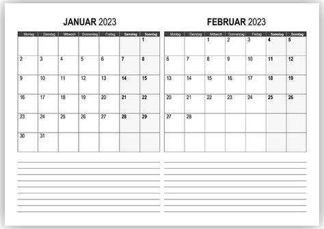 Resultado de imagen de kalender 2023 februar drucken