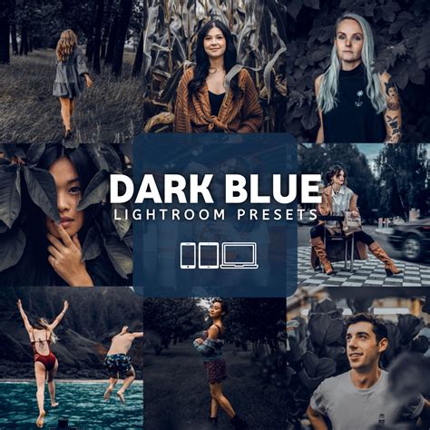 Dark blue lightroom presets collection - Presetsroom