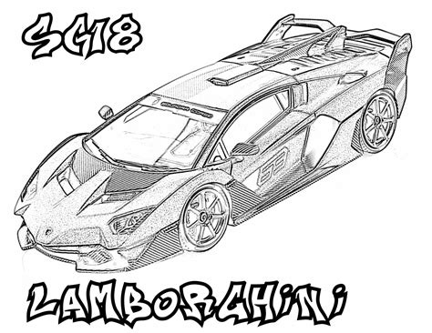 Car Coloring Pages Lamborghini