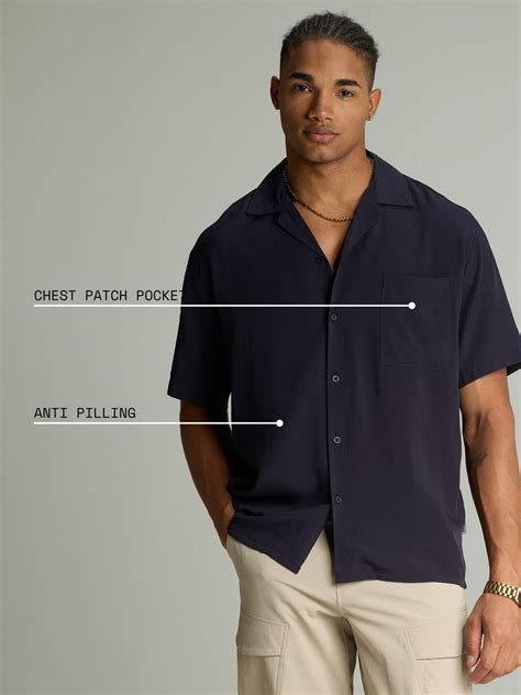 Navy Airy Resort Shirt | Breezy, Relaxed & Easy – Cava – CAVA ...