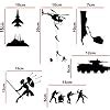 Buy Decopix PVC Vinyl Army Adventure, Helicopter, Gun, Decorative Wall ...