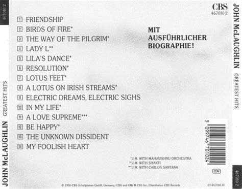 John McLaughlin - Greatest Hits (CD) | MusicCircle