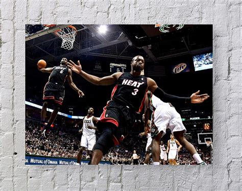 Lebron James Dwyane Wade NBA Poster Standard Size | 18-Inches by 24 ...