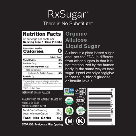 RxSugar Organic Allulose Liquid Sugar - RxSugar®