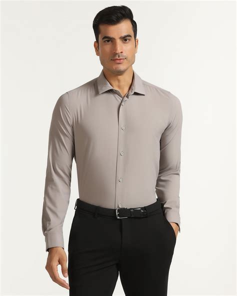 Buy Greece TechPro Tan Solid Shirt Online India