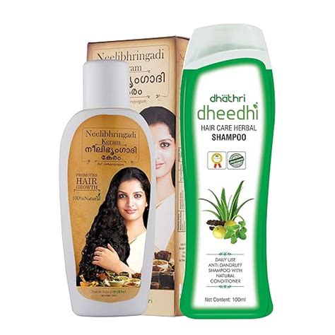 Buy Dhathri Neelibhringadi Keram Oil 100 ml - Promotes hair growth and ...