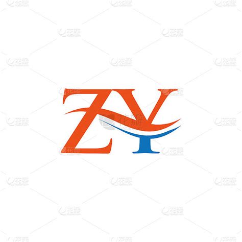 首连字母ZY标志设计。现代字母ZY标志设计向量与现代时尚