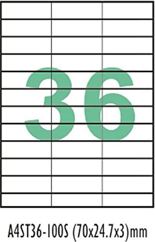 JES A4 Sheet Label/Sticker (36 per Sheet) Multipurpose Printable - 25 ...