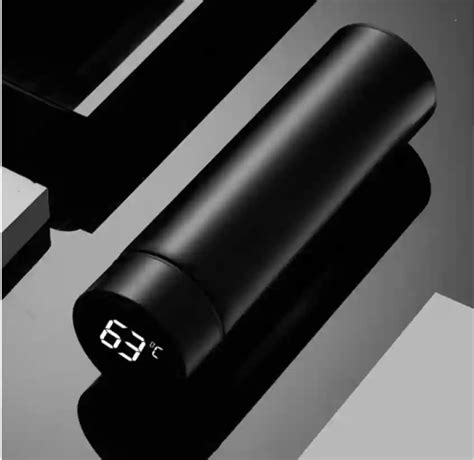 Temperature Indicator Display HOT and Cold 500 ML White Water Bottle ...