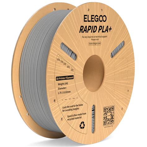 Elegoo RAPID PLA+ Filament (Grey) 1.75mm HIGH-STRENGTH 1KG spool | Robodo