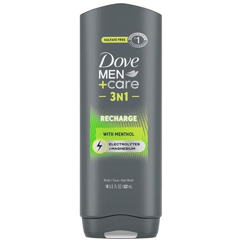 Dove Men+Care Re-Energizing Body, Face & Hair Wash Recharge | Walgreens