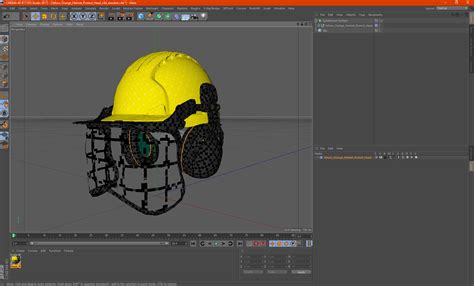 3D Yellow Orange Helmet Protect Head model | 3D Molier International