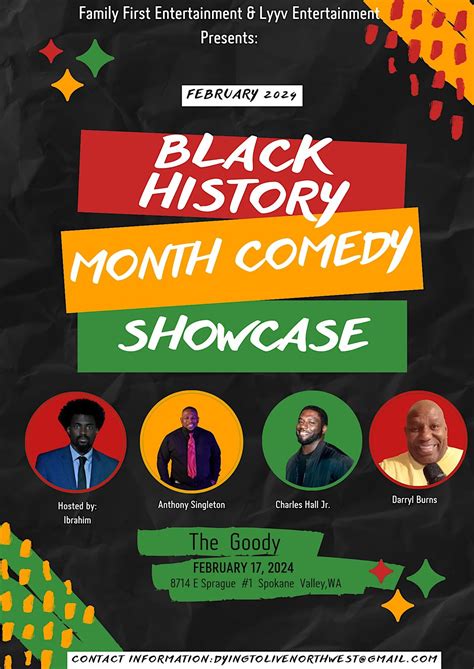 Black History Comedy Showcase at the Goody Bar, The Goody Bar, Spokane ...