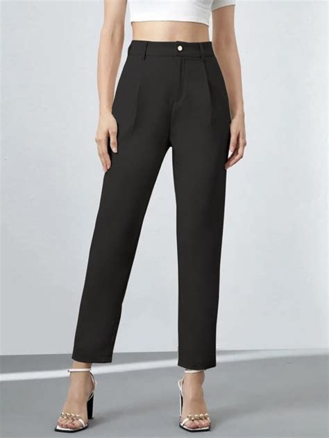 SHEIN BIZwear Solid Tailored Suit Pants | SHEIN IN
