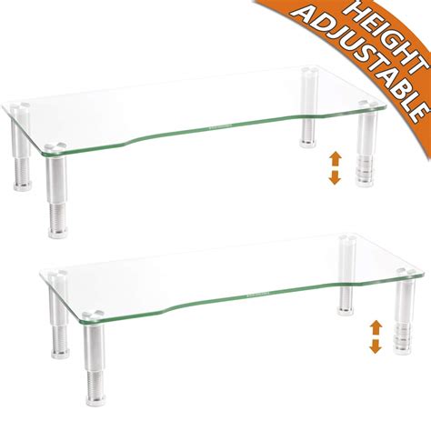 Buy 2 Pack Computer Monitor Stand Riser with Height Adjustable Multi ...