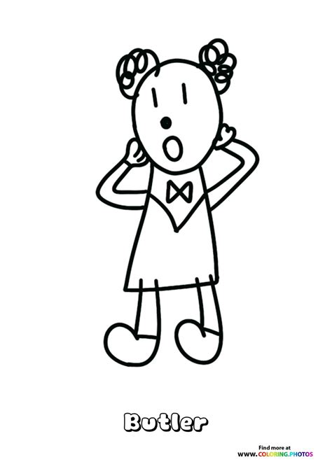 Butler from Dog Man movie - Coloring Pages for kids