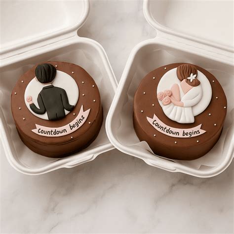 Bridal Countdown Cake Duo Bento Cake | YummyCake