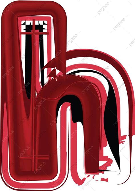Abstract Letter H Illustration, Doodle, Artistic, Style PNG and Vector with Transparent ...