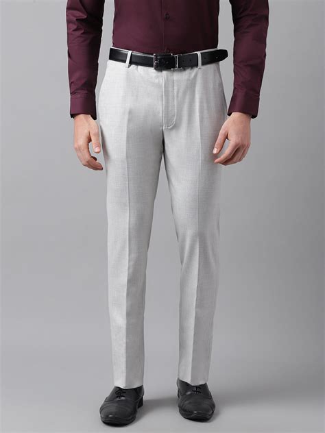 Lunar Grey Stretch Formal Trousers for Men | Subtract