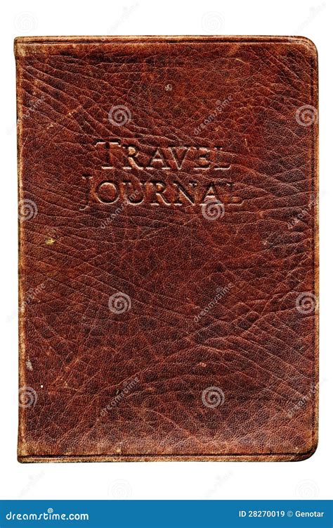 Travel Journal Leather Notebook Stock Image - Image of leather, macro ...