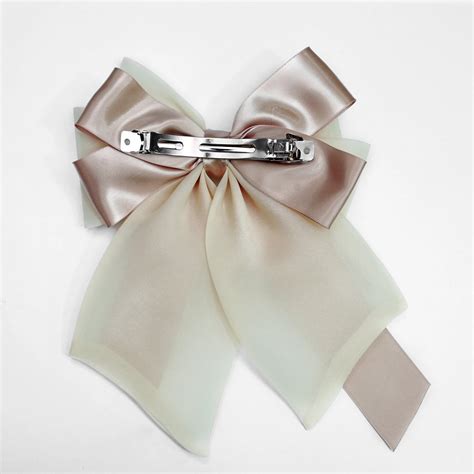 Double Organza and Satin Bow Clips (Lemon) – Bella Luxe