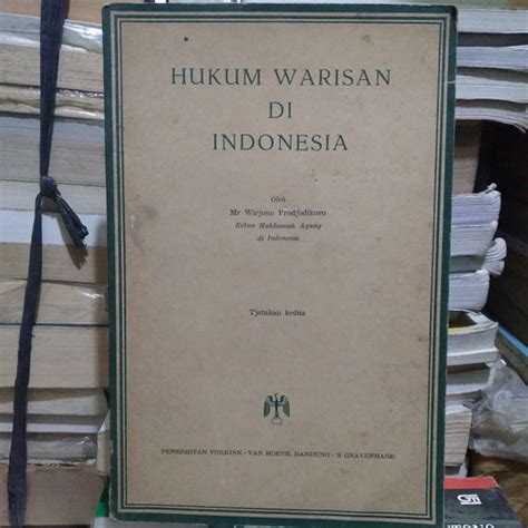 Jual HUKUM WARISAN DI INDONESIA.BUKU CETAKAN LAMA ORIGINAL - Kota ...