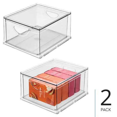 iDesign Stackable Storage Drawer for Pantry - Set of 2 - Clear - Made ...