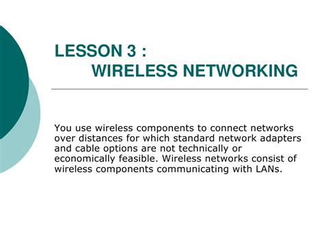 Lesson 3: Wireless Networking | PDF | Wireless | Computer Network