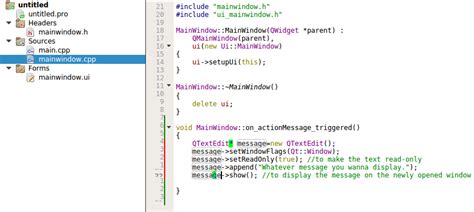 Image result for How to Create Main Window in Qt C++ Example Code