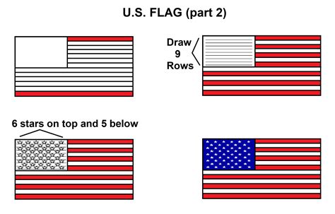 How To Draw The American Flag