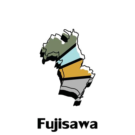 Fujisawa map. Blank vector map of the Country. Borders of Japan for your infographic. Vector ...