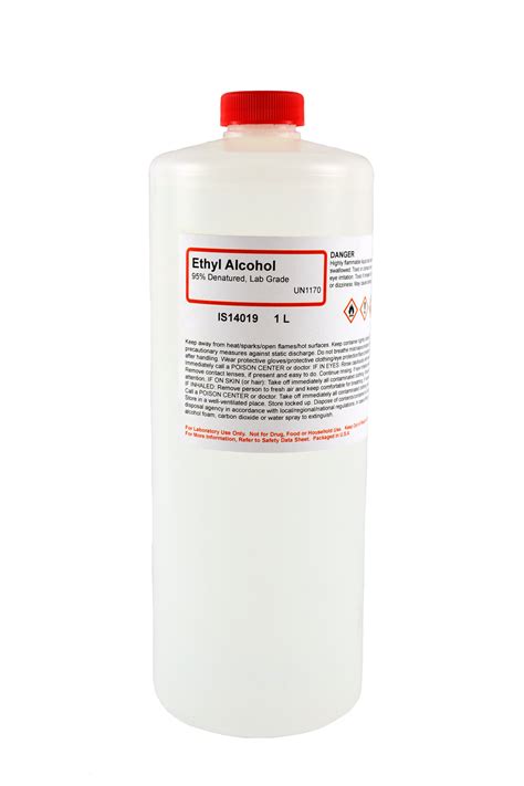 Ethyl Alcohol 95% Denatured, Lab Grade, 1L - Nebraska Scientific