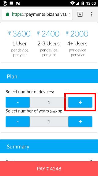 Android: Purchase Subscription :: Biz Analyst Docs
