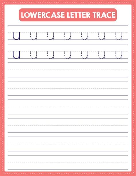 Lowercase letter tracing handwriting worksheet with arrow direction ...