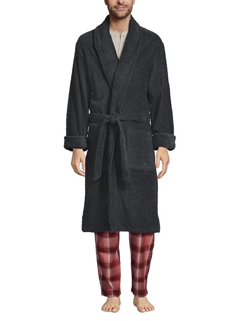 Lands' End Men's Calf Length Turkish Terry Robe - Walmart.com