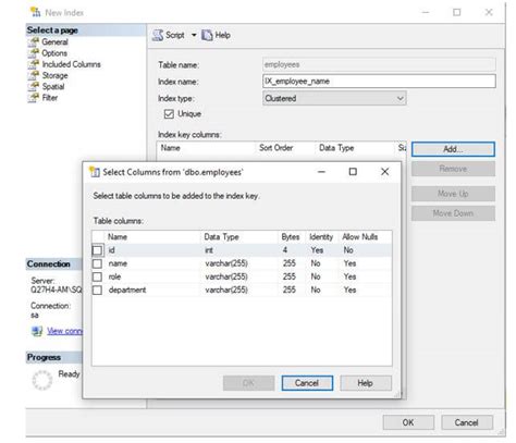 Clustered Index SQL 的图像结果