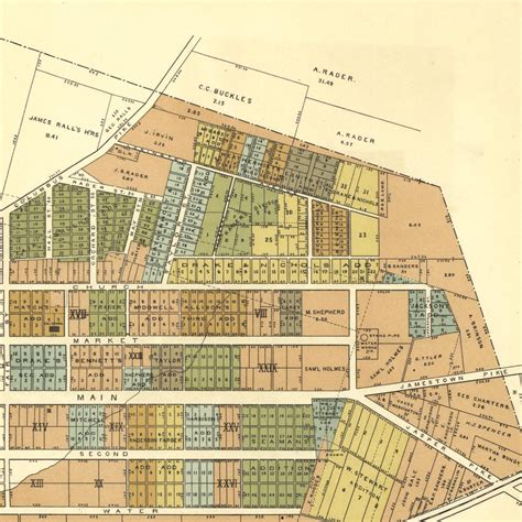 Fourth Ward Xenia City from Riddell's Atlas of Greene County, Ohio : from 1896 Old Map Print (23 ...