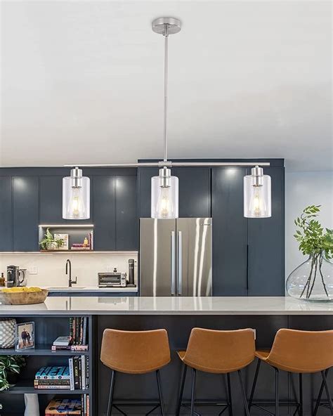 Nickel Pendant Lighting Kitchen Island 3 1/2" Satin Nickel & Opal